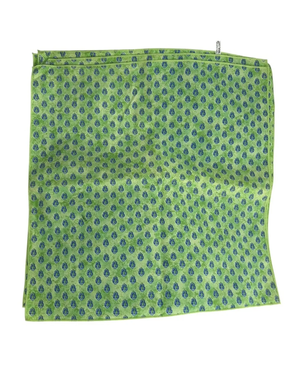 French Provencal purchased in Paris blue green 6 cotton Block Print napkins NEW